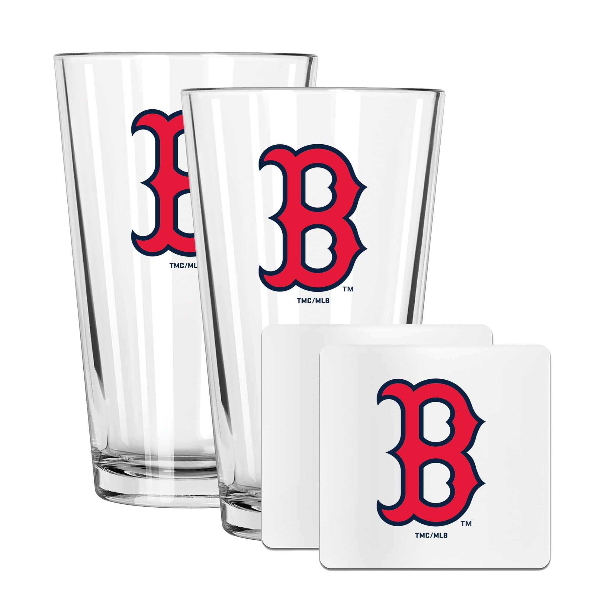 The Memory Company Boston Red Sox 16oz. Pint Glass and Coaster Set
