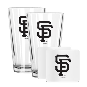 The Memory Company San Francisco Giants 16oz. Pint Glass and Coaster Set