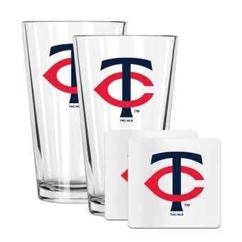 The Memory Company Minnesota Twins 16oz. Pint Glass and Coaster Set