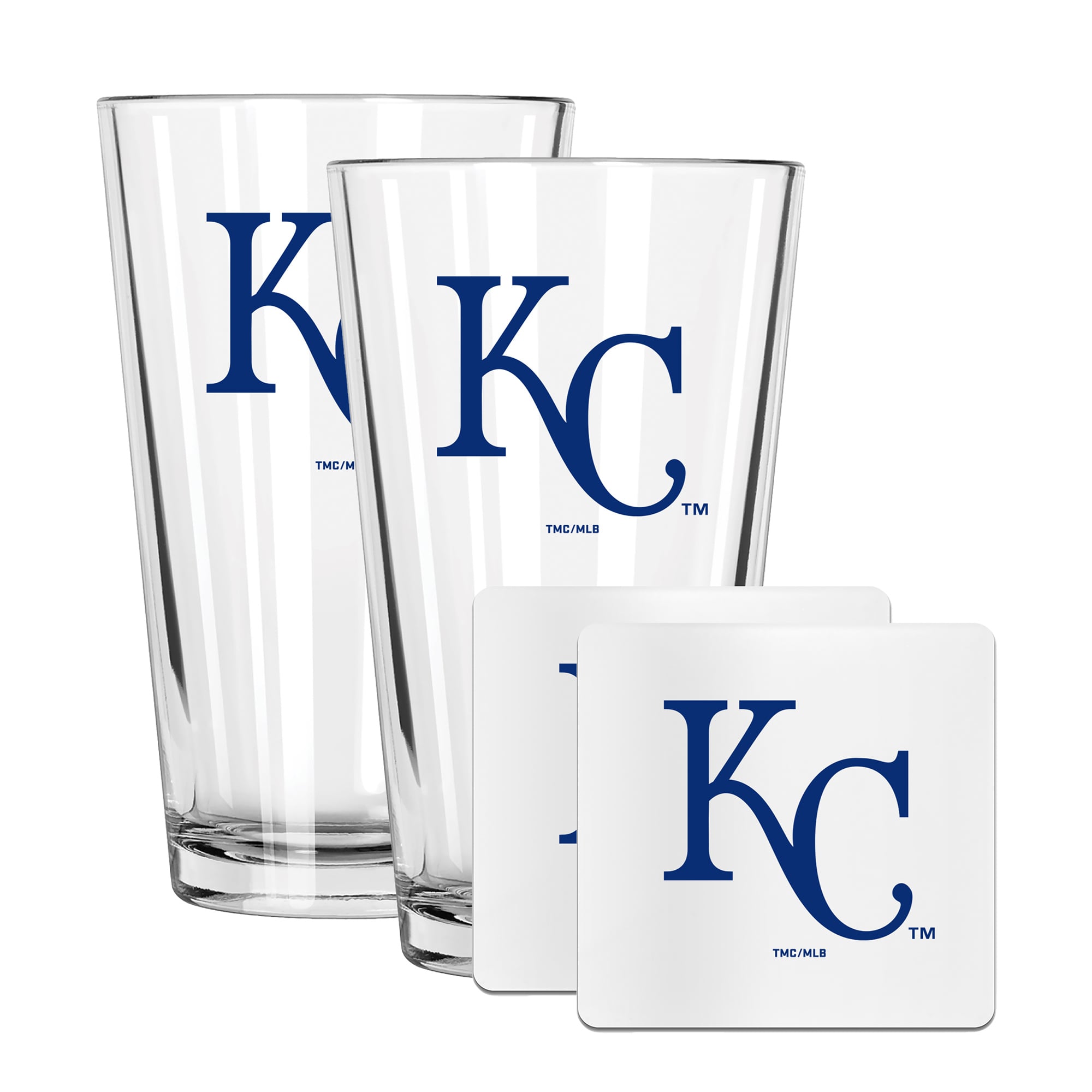 The Memory Company Kansas City Royals 16oz. Pint Glass and Coaster Set