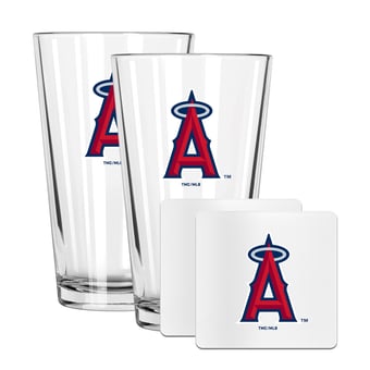 The Memory Company Los Angeles Angels 16oz. Pint Glass and Coaster Set