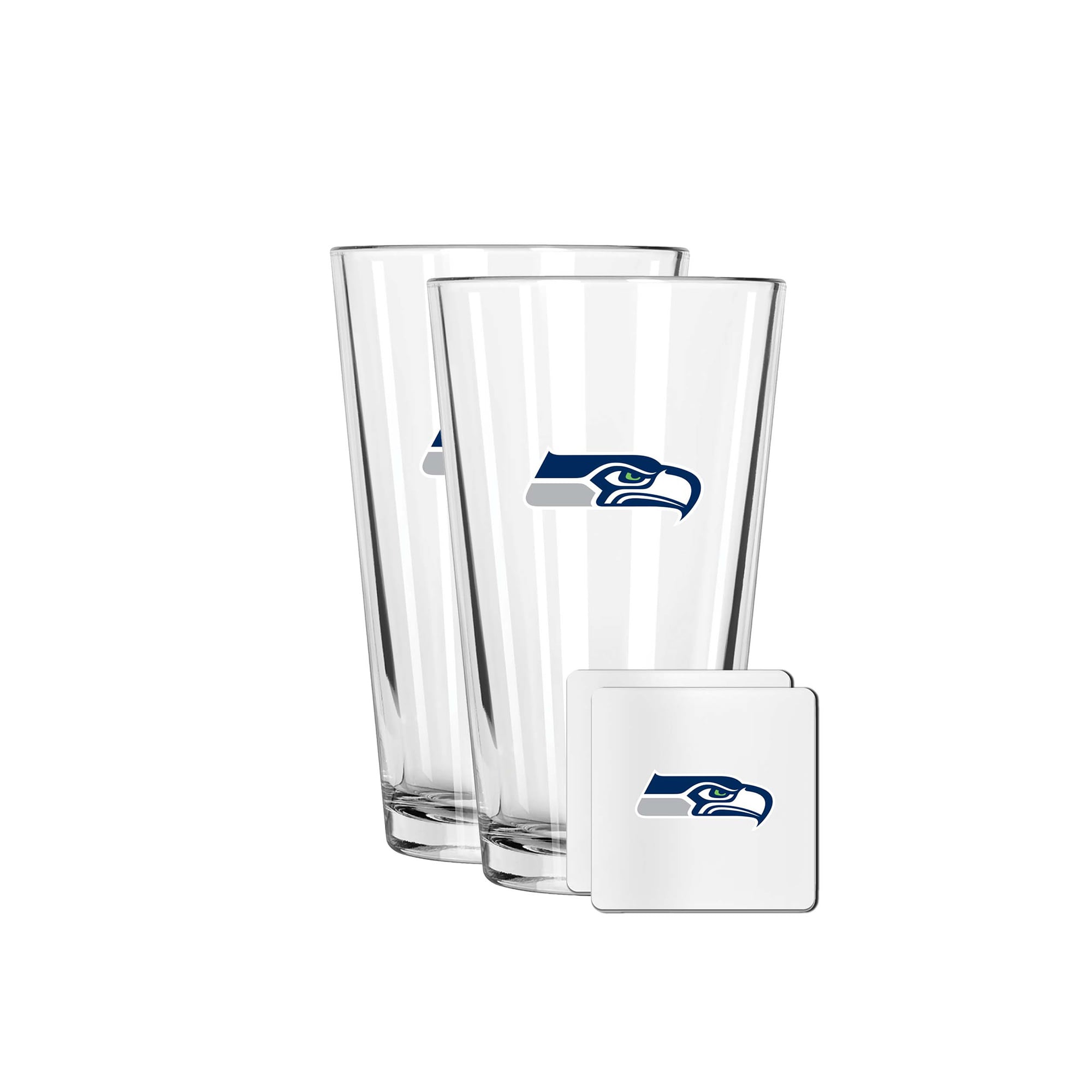 The Memory Company Seattle Seahawks 16oz. Pint Glass and Coaster Set