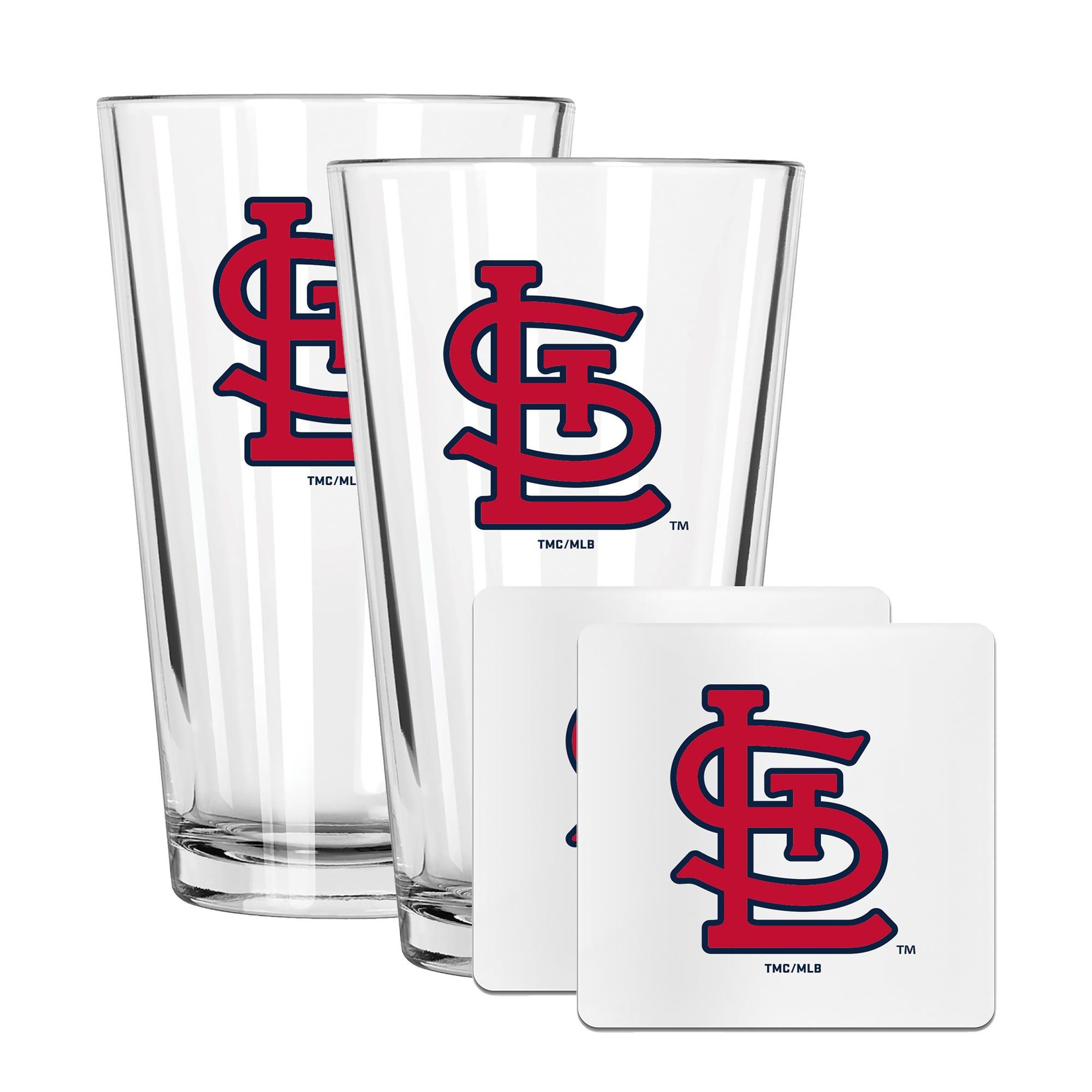 The Memory Company St. Louis Cardinals 16oz. Pint Glass and Coaster Set