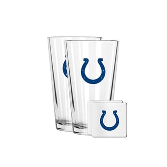 The Memory Company Indianapolis Colts 16oz. Pint Glass and Coaster Set