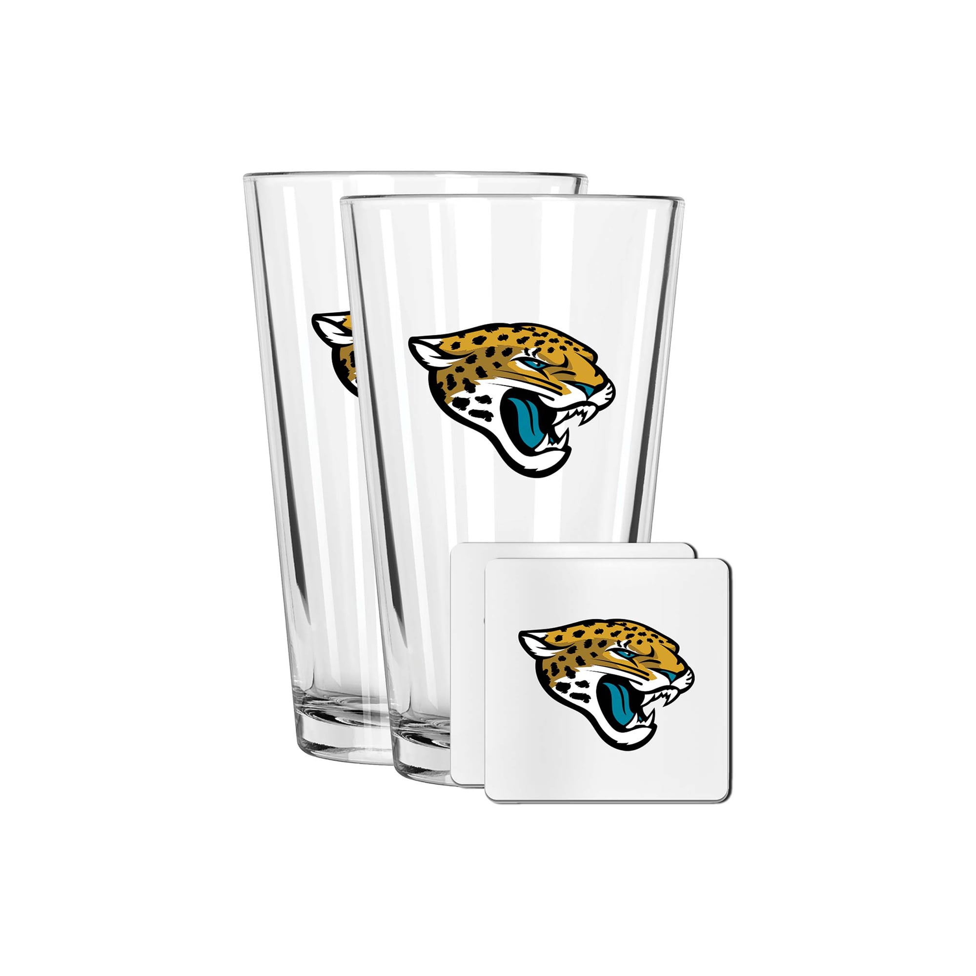 The Memory Company Jacksonville Jaguars 16oz. Pint Glass and Coaster Set