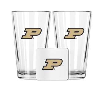 The Memory Company Purdue Boilermakers 16oz. Pint Glass and Coaster Set