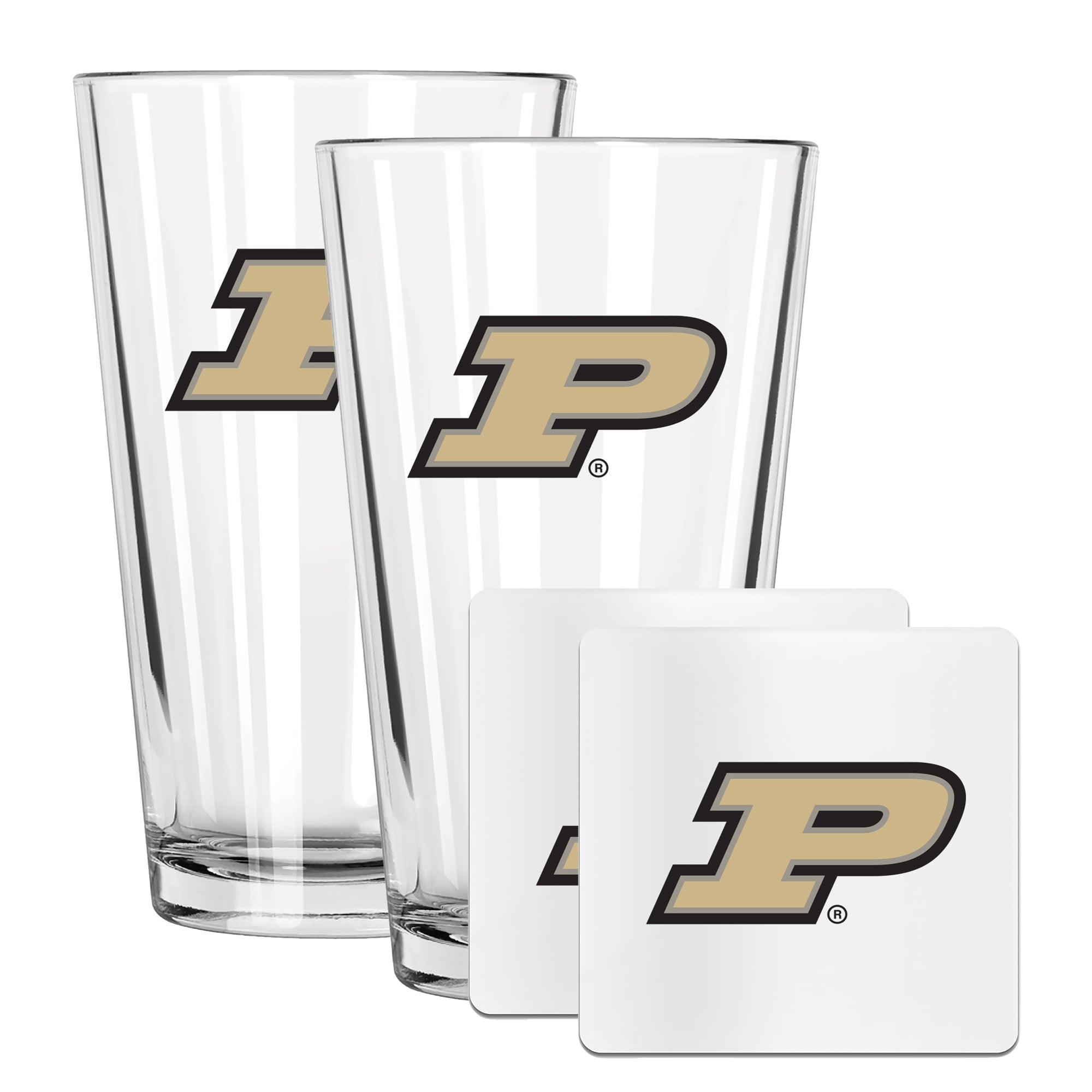 The Memory Company Purdue Boilermakers 16oz. Pint Glass and Coaster Set