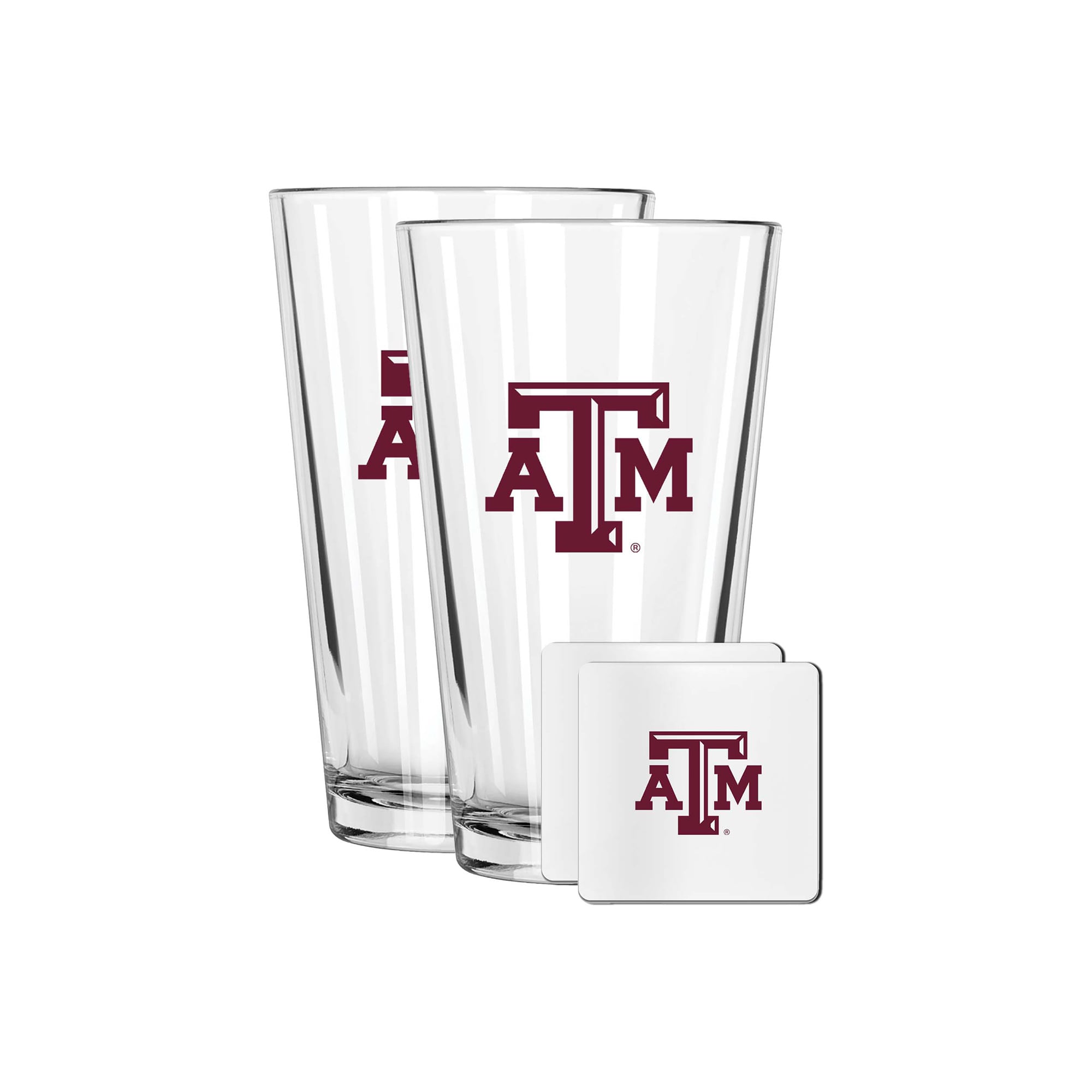 The Memory Company Texas A&M Aggies 16oz. Pint Glass and Coaster Set
