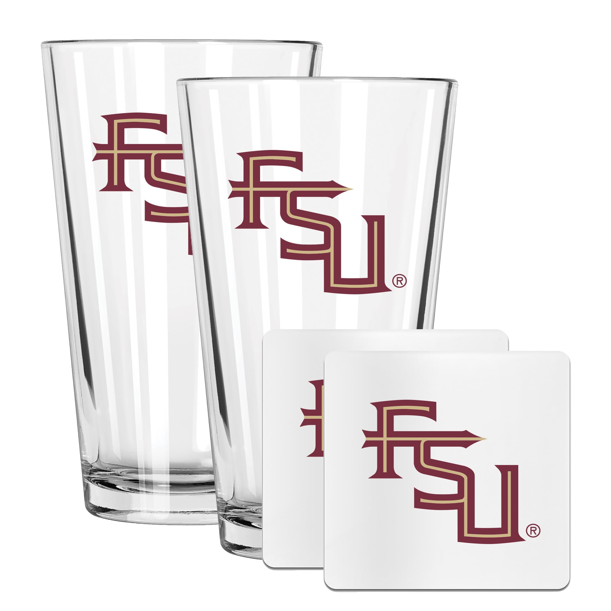 The Memory Company Florida State Seminoles 16oz. Pint Glass and Coaster Set