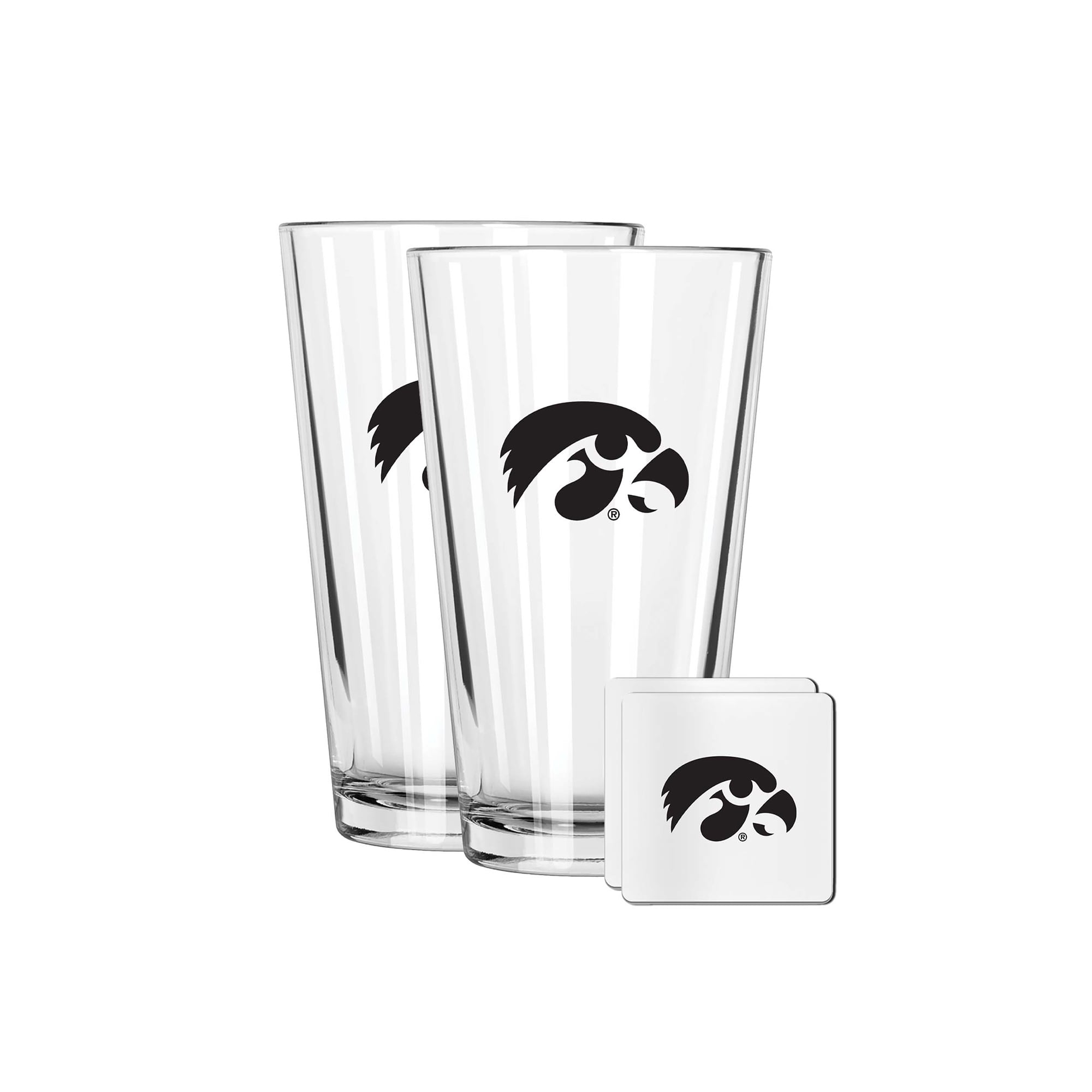 The Memory Company Iowa Hawkeyes 16oz. Pint Glass and Coaster Set