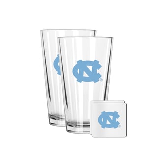 The Memory Company North Carolina Tar Heels 16oz. Pint Glass and Coaster Set