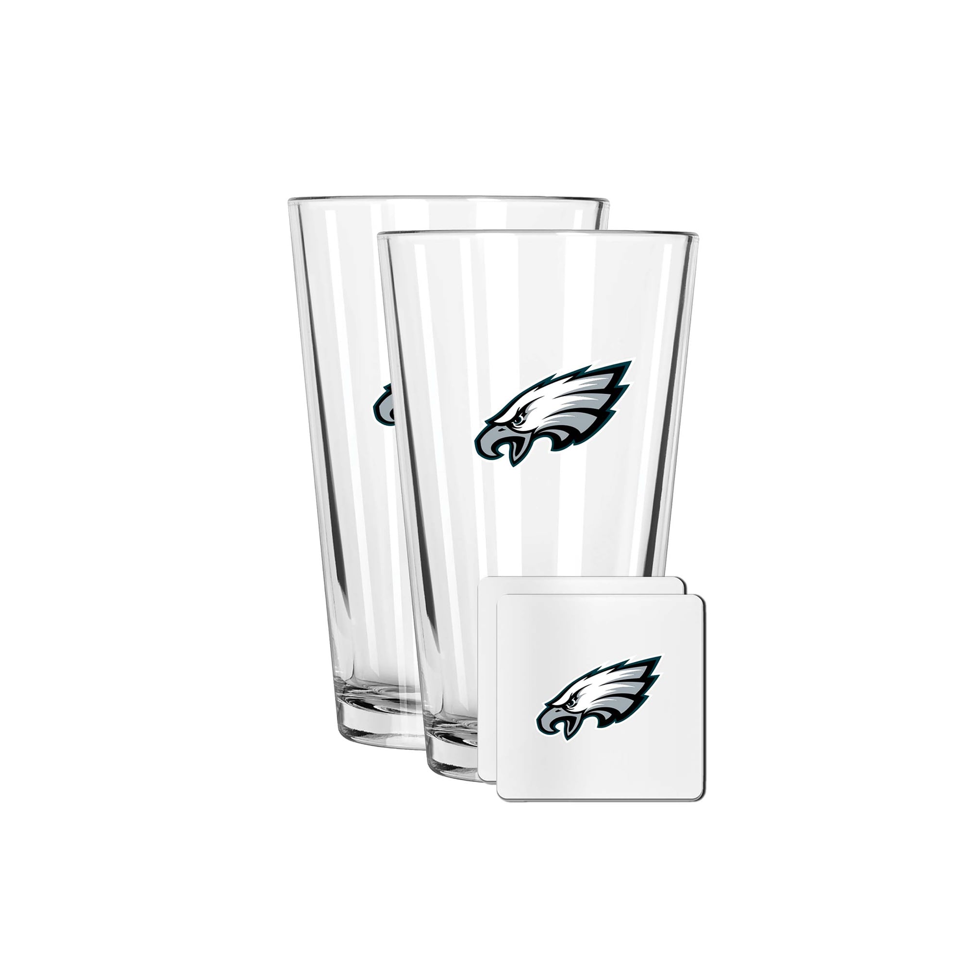 The Memory Company Philadelphia Eagles 16oz. Pint Glass and Coaster Set