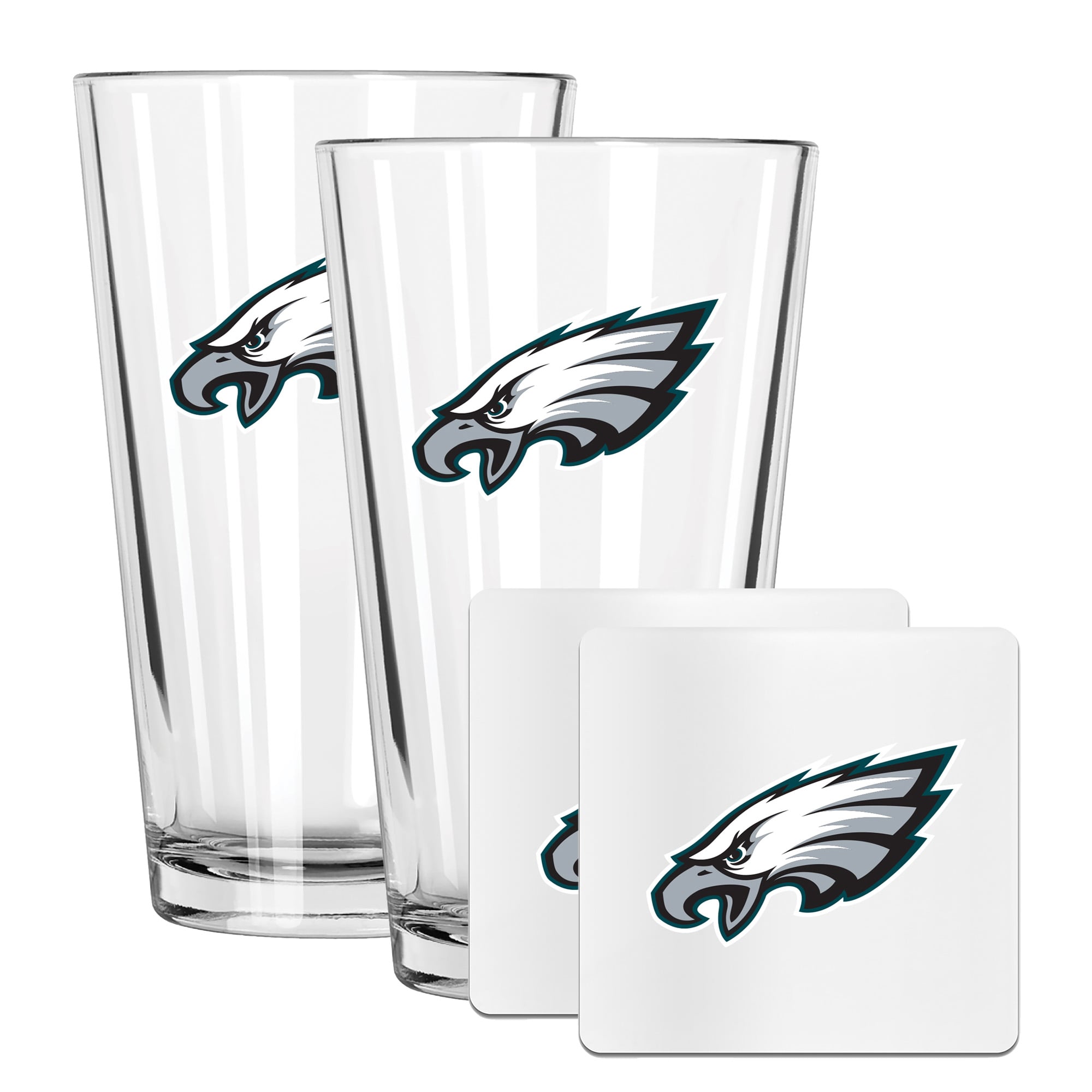 The Memory Company Philadelphia Eagles 16oz. Pint Glass and Coaster Set