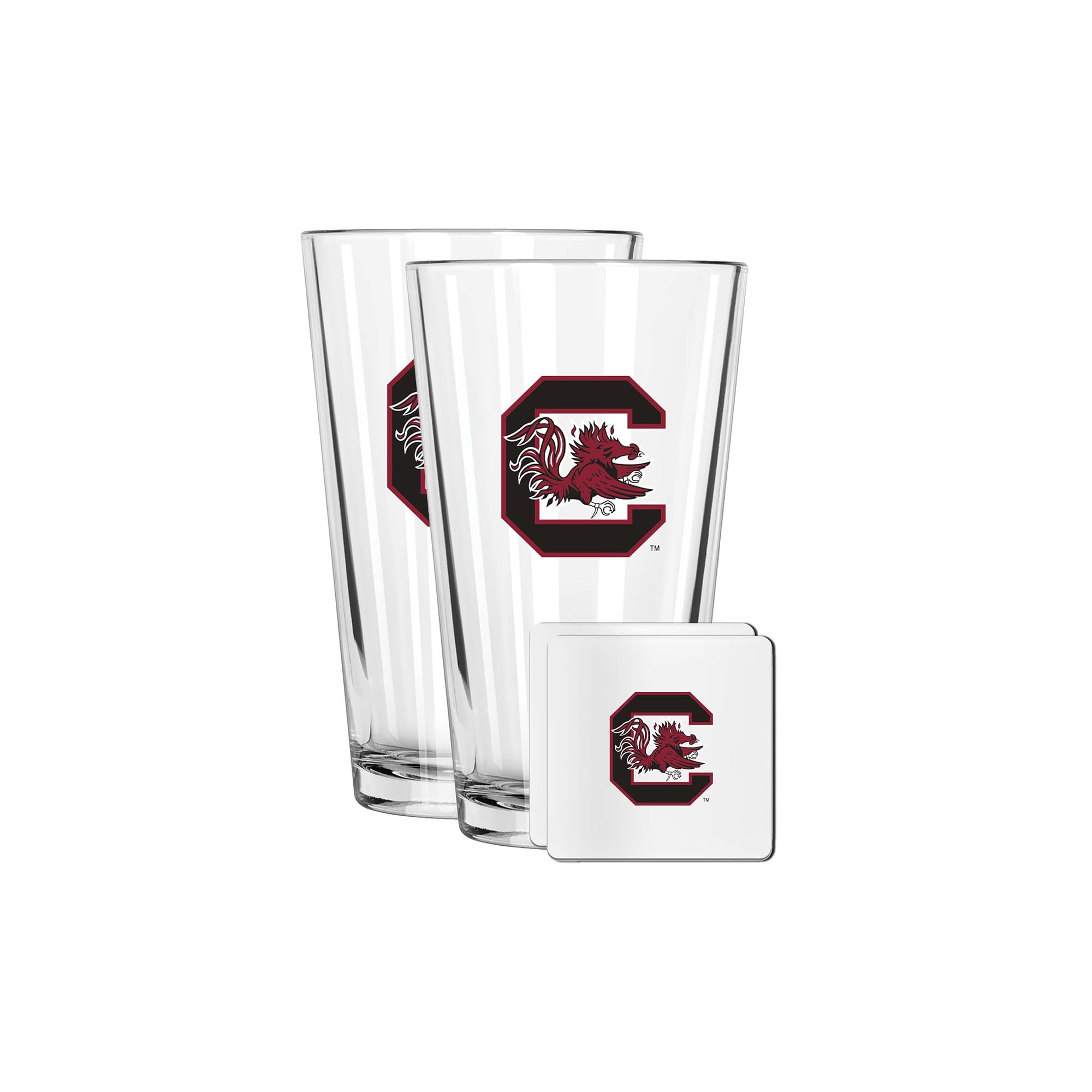 The Memory Company South Carolina Gamecocks 16oz. Pint Glass and Coaster Set