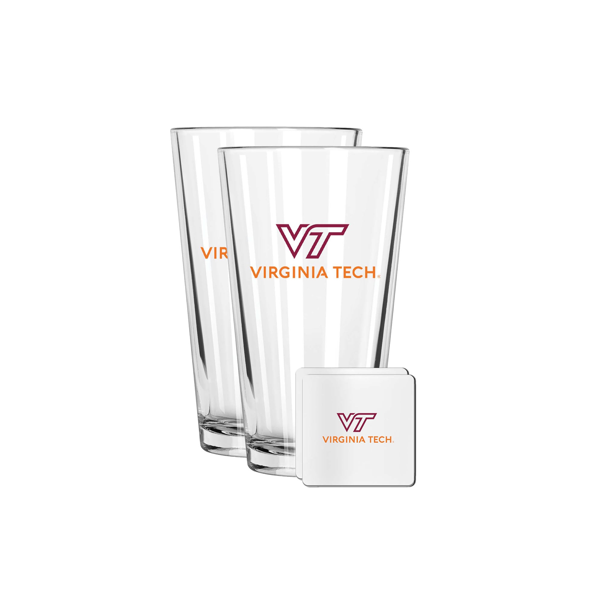 The Memory Company Virginia Tech Hokies 16oz. Pint Glass and Coaster Set