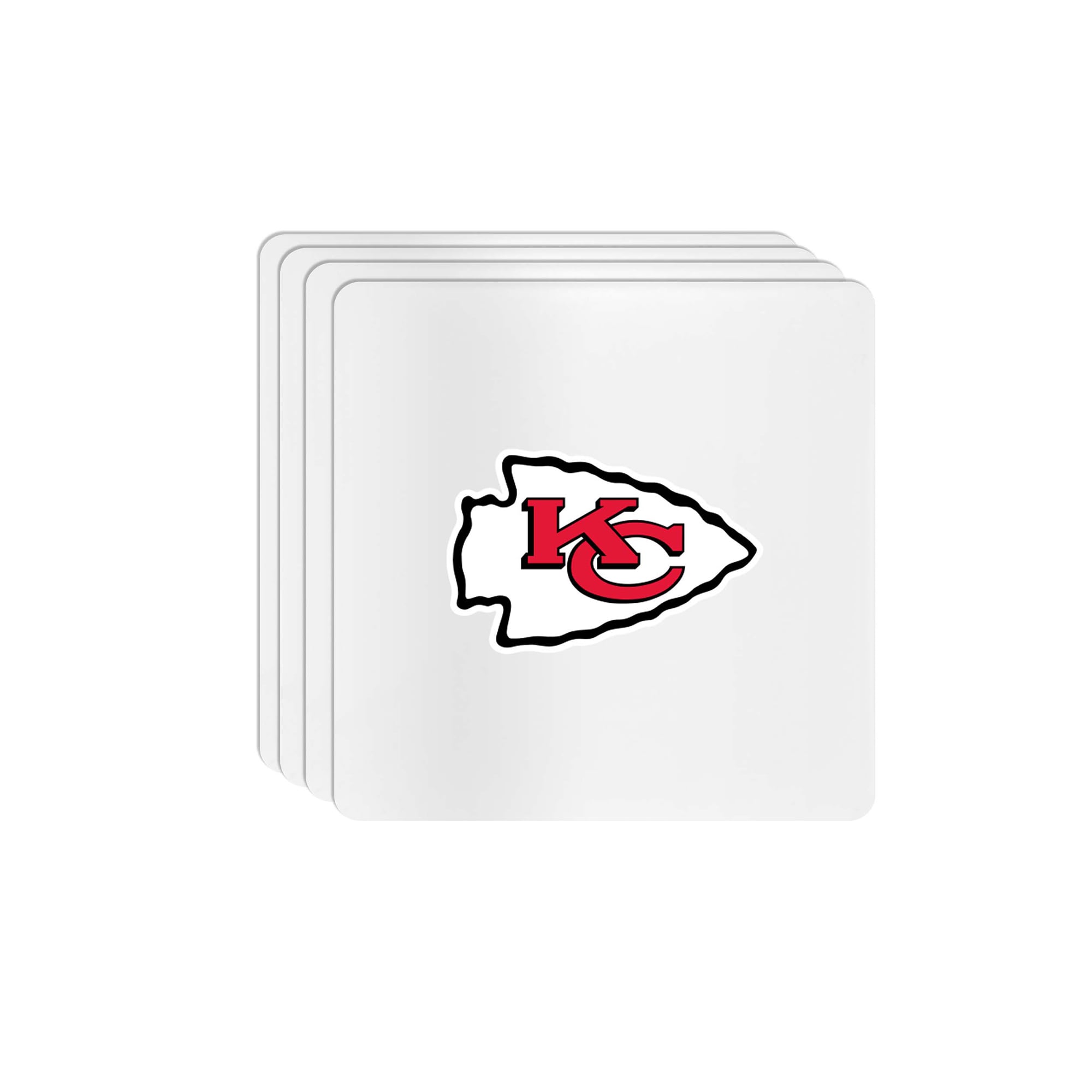The Memory Company Kansas City Chiefs Square Ceramic Coaster Set