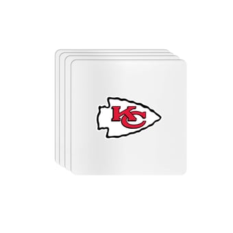 The Memory Company Kansas City Chiefs Square Ceramic Coaster Set