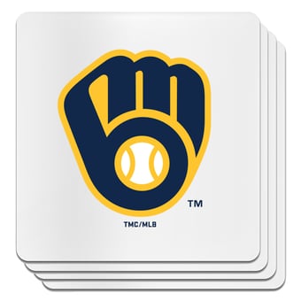 The Memory Company Milwaukee Brewers Square Ceramic Coaster Set