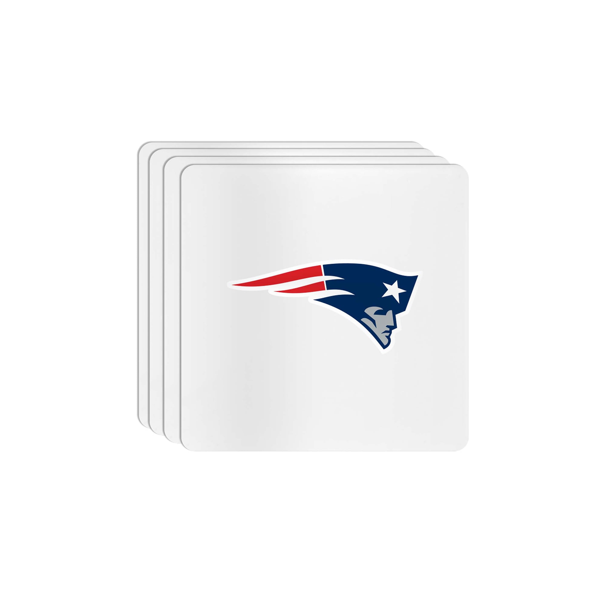 The Memory Company New England Patriots Square Ceramic Coaster Set The Memory Company New England Patriots Square Ceramic Coaster Set