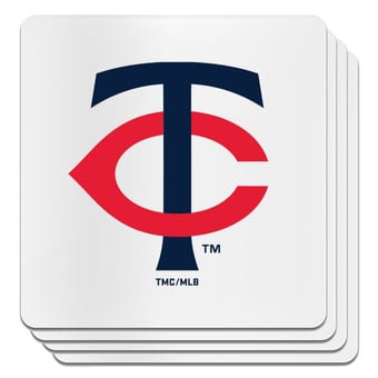 The Memory Company Minnesota Twins Square Ceramic Coaster Set