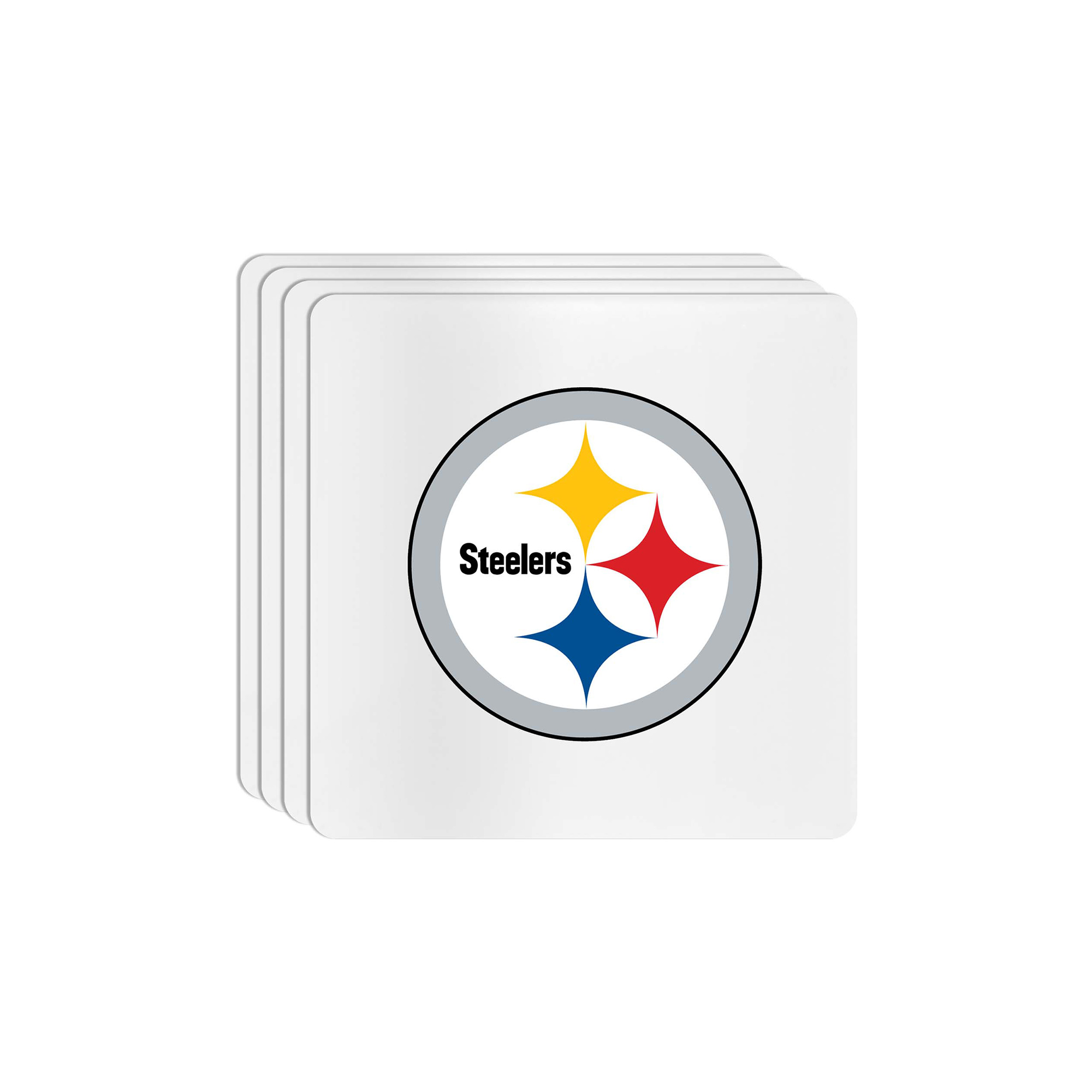 The Memory Company Pittsburgh Steelers Square Ceramic Coaster Set