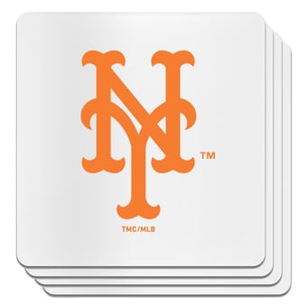 The Memory Company New York Mets Square Ceramic Coaster Set
