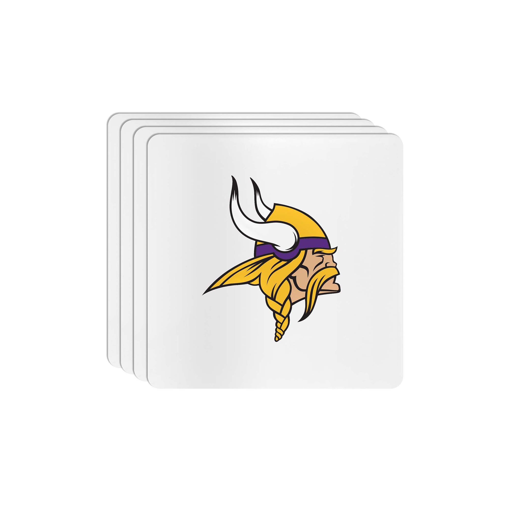 The Memory Company Minnesota Vikings Square Ceramic Coaster Set