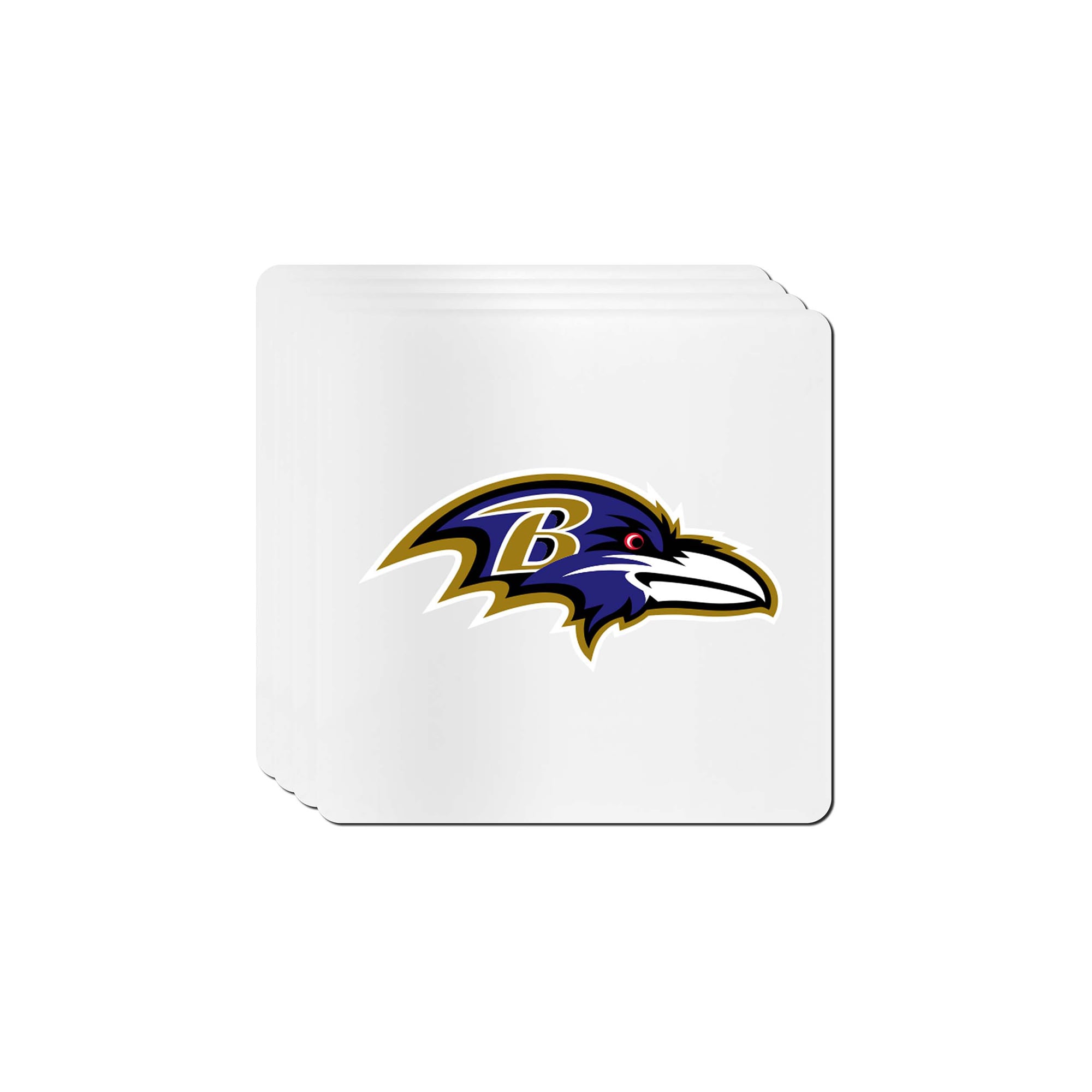 The Memory Company Baltimore Ravens Square Ceramic Coaster Set