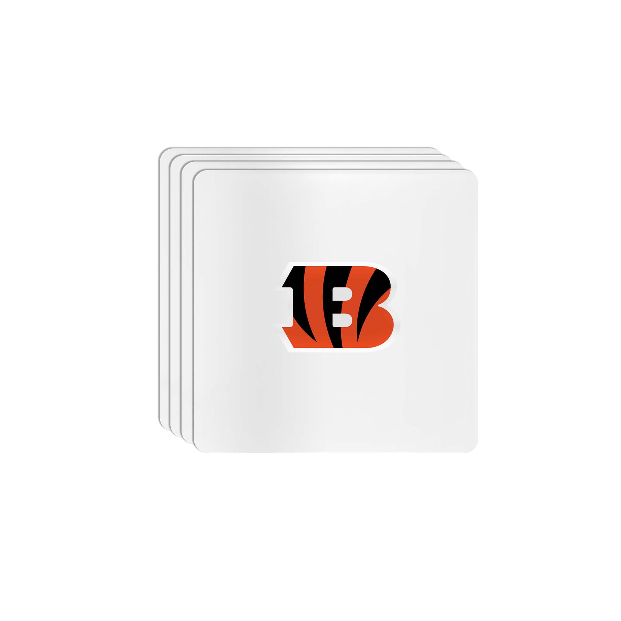 The Memory Company Cincinnati Bengals Square Ceramic Coaster Set