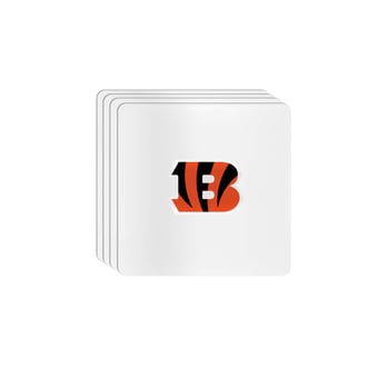 The Memory Company Cincinnati Bengals Square Ceramic Coaster Set