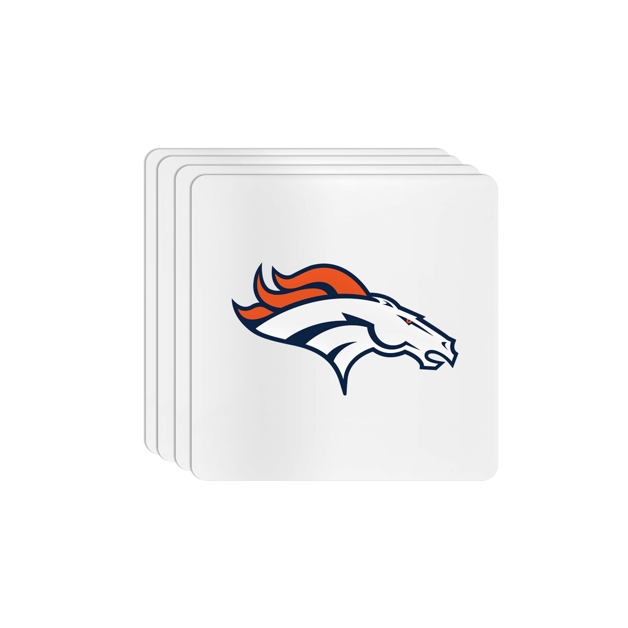 The Memory Company Denver Broncos Square Ceramic Coaster Set