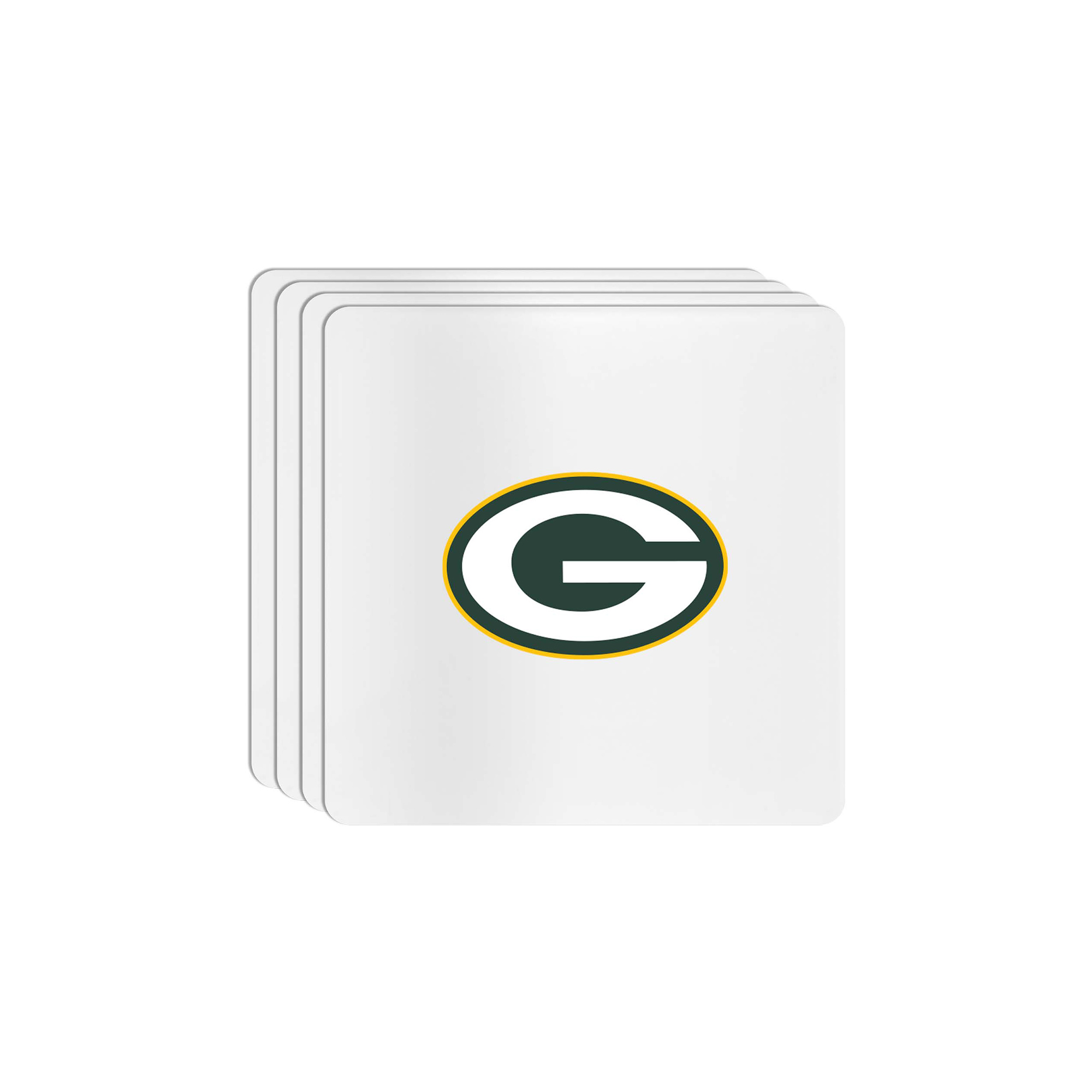 The Memory Company Green Bay Packers Square Ceramic Coaster Set