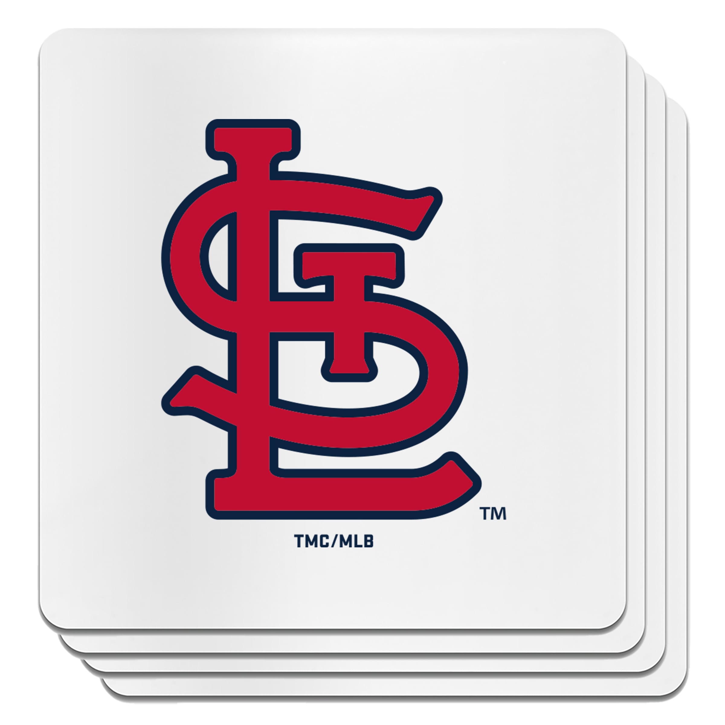 The Memory Company St. Louis Cardinals Square Ceramic Coaster Set