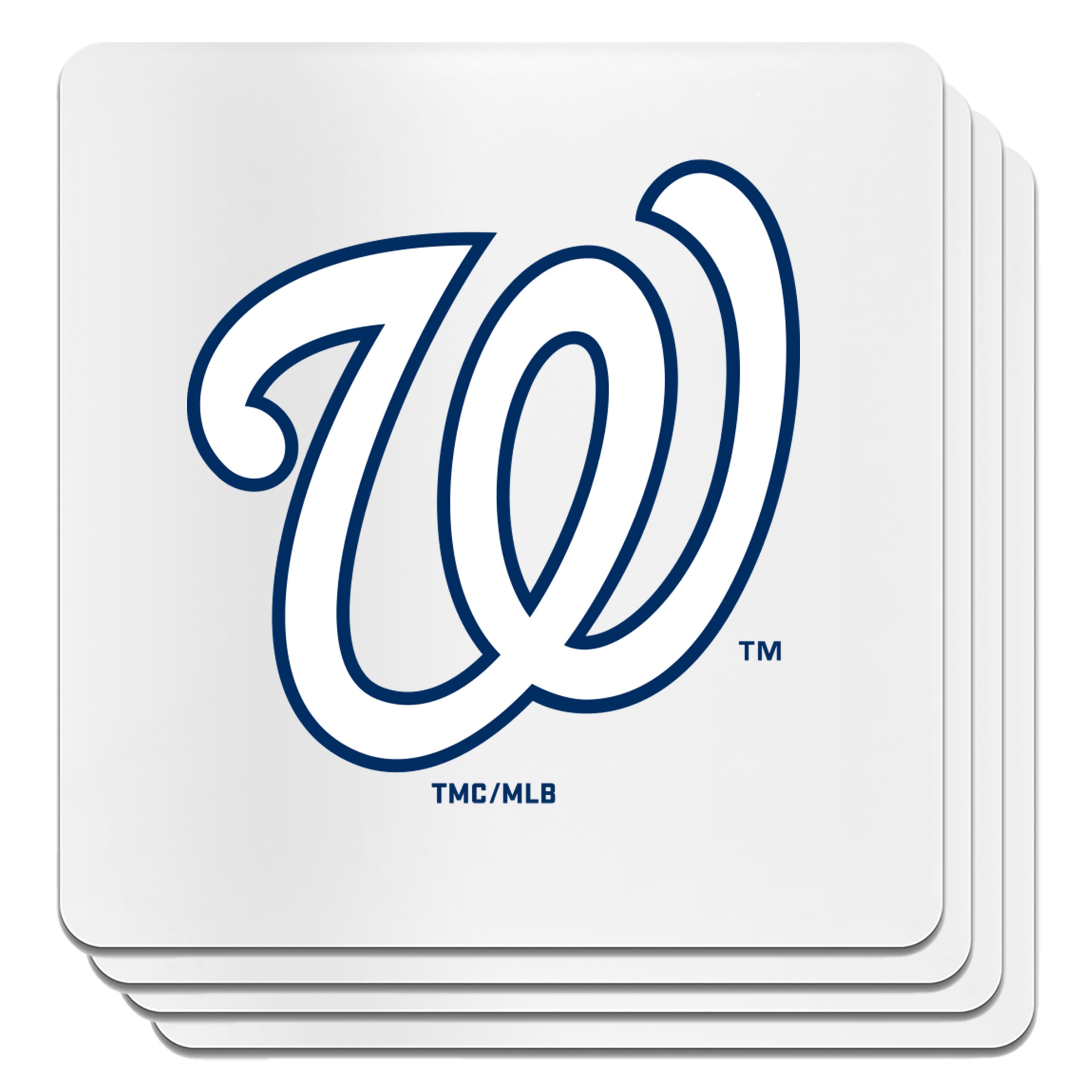 The Memory Company Washington Nationals Square Ceramic Coaster Set