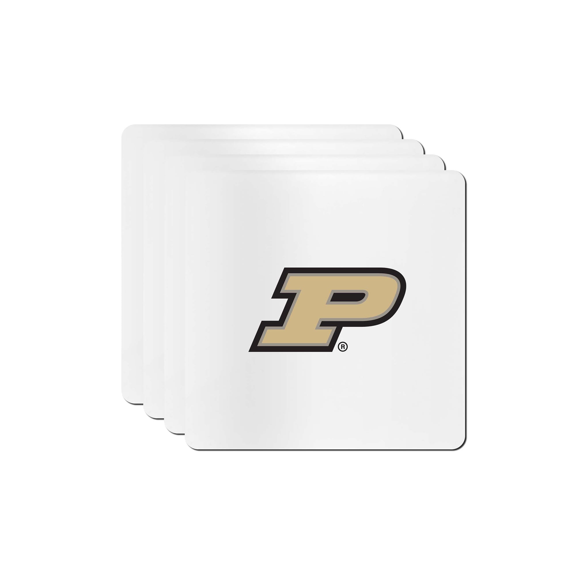 The Memory Company Purdue Boilermakers Square Ceramic Coaster Set