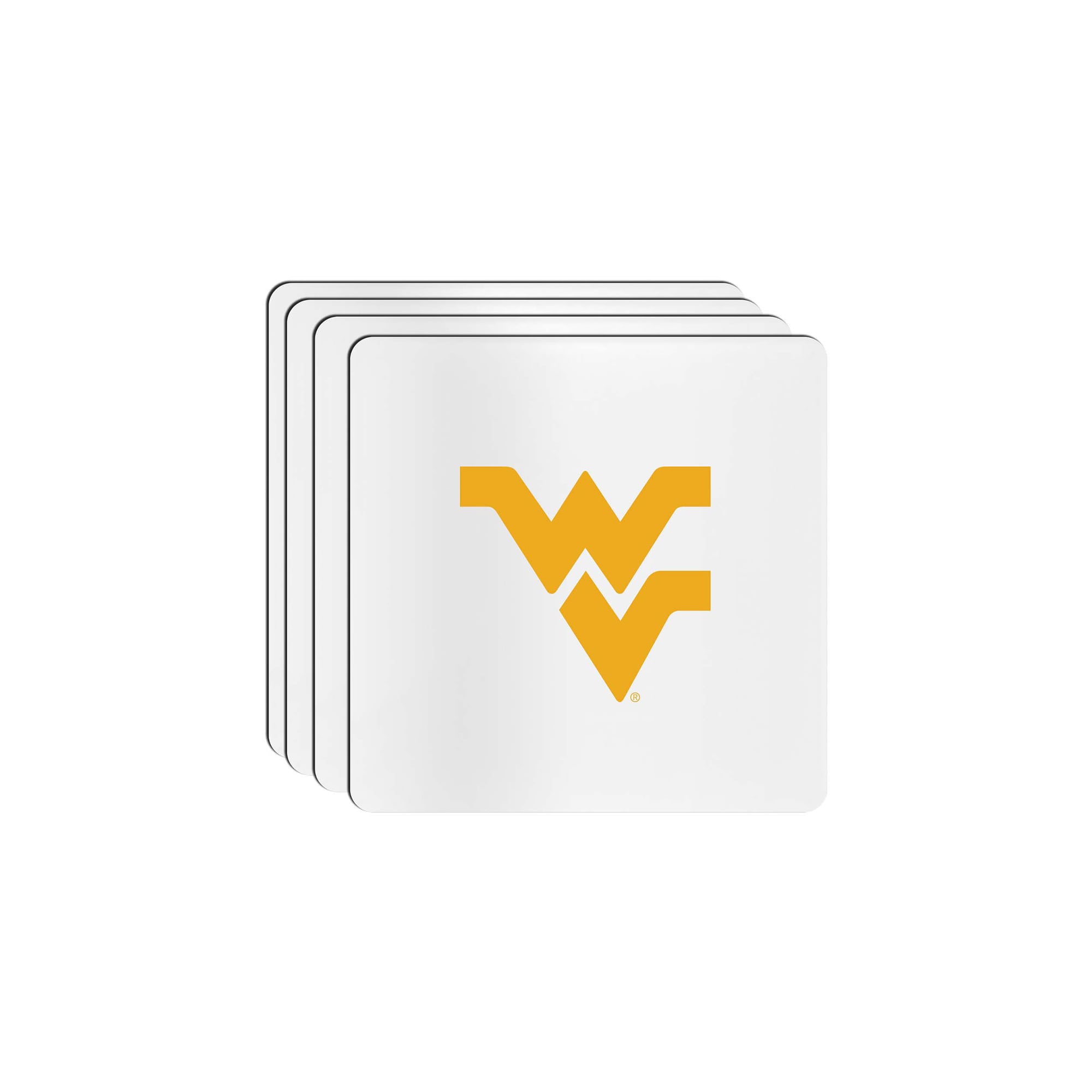 The Memory Company West Virginia Mountaineers Square Ceramic Coaster Set