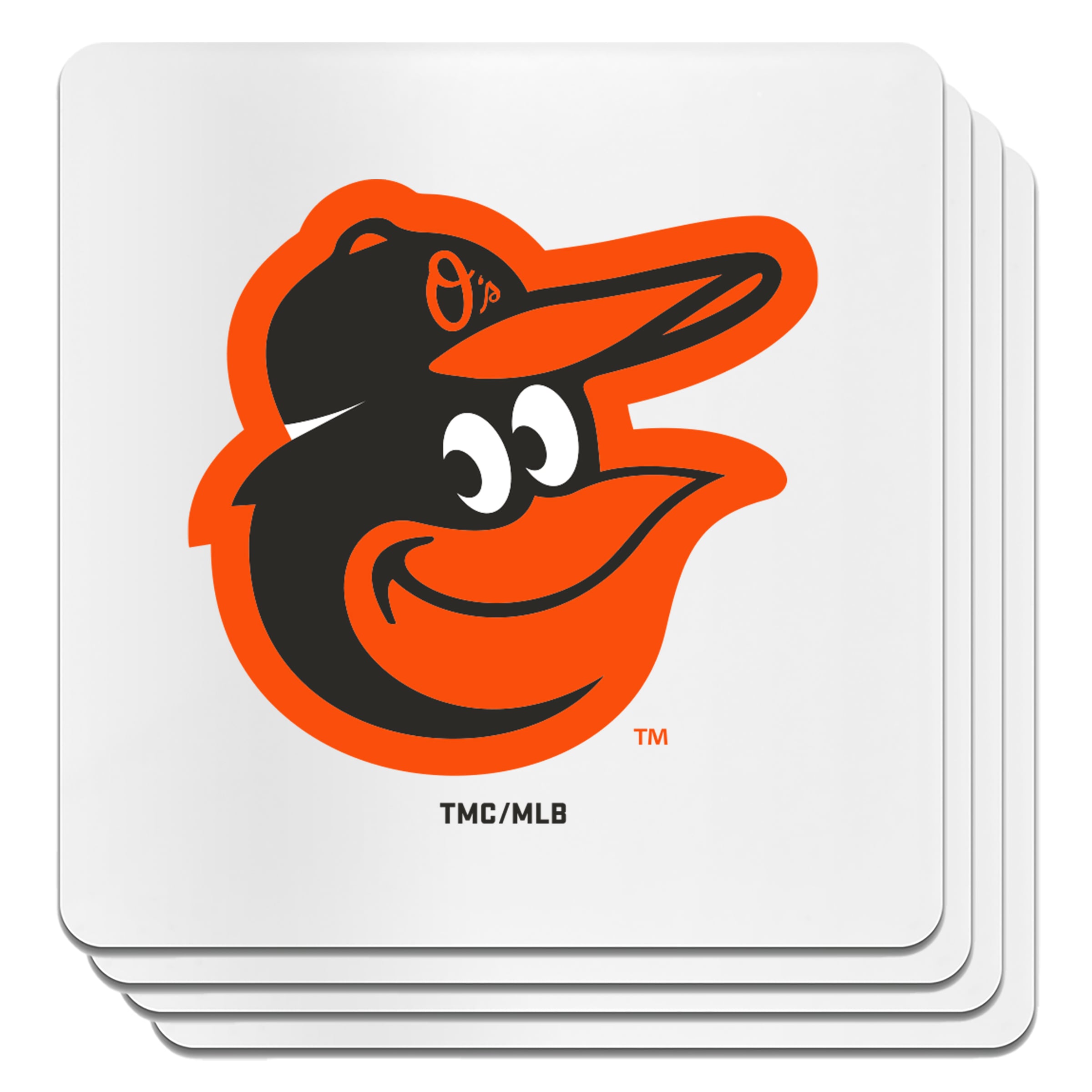 The Memory Company Baltimore Orioles Square Ceramic Coaster Set