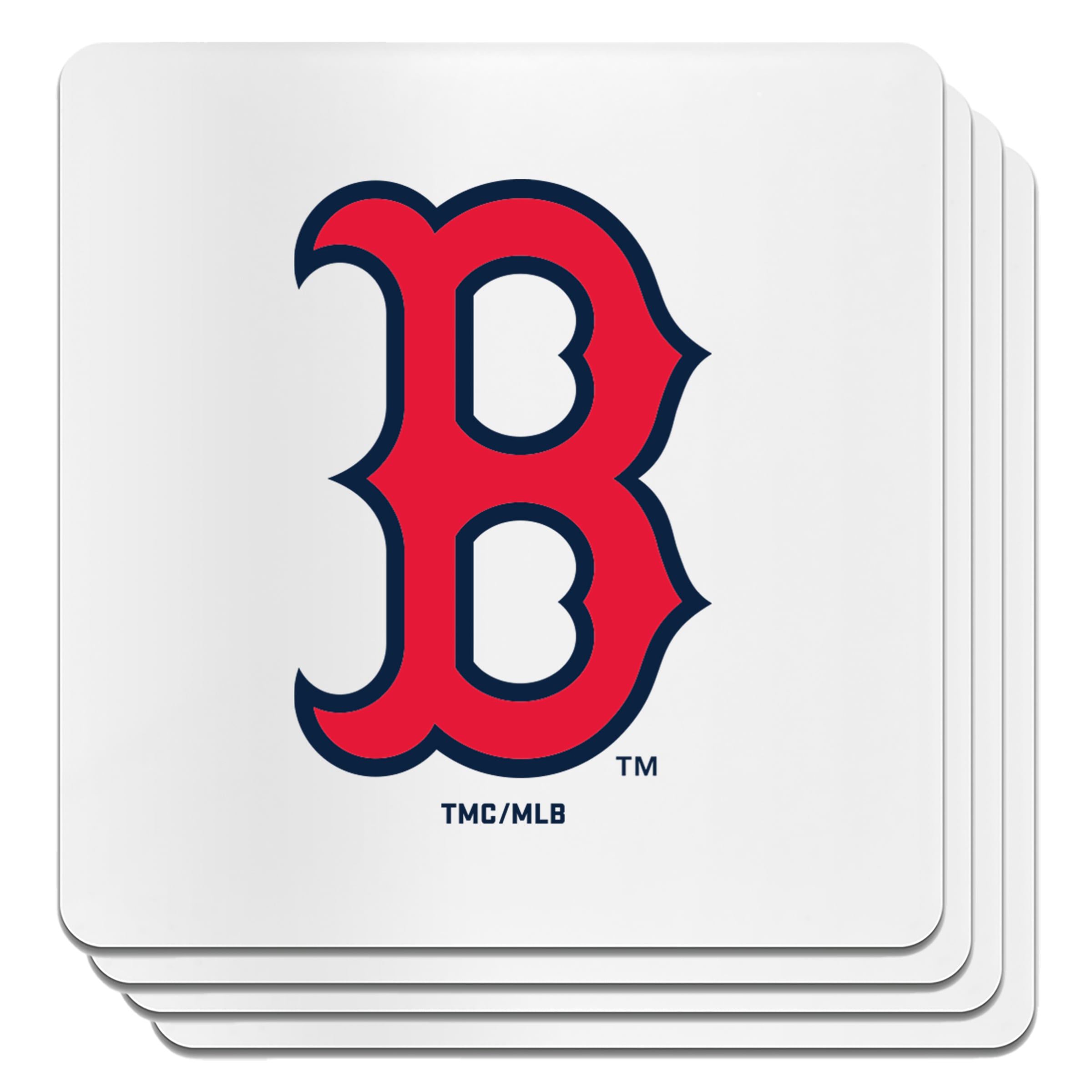 The Memory Company Boston Red Sox Square Ceramic Coaster Set