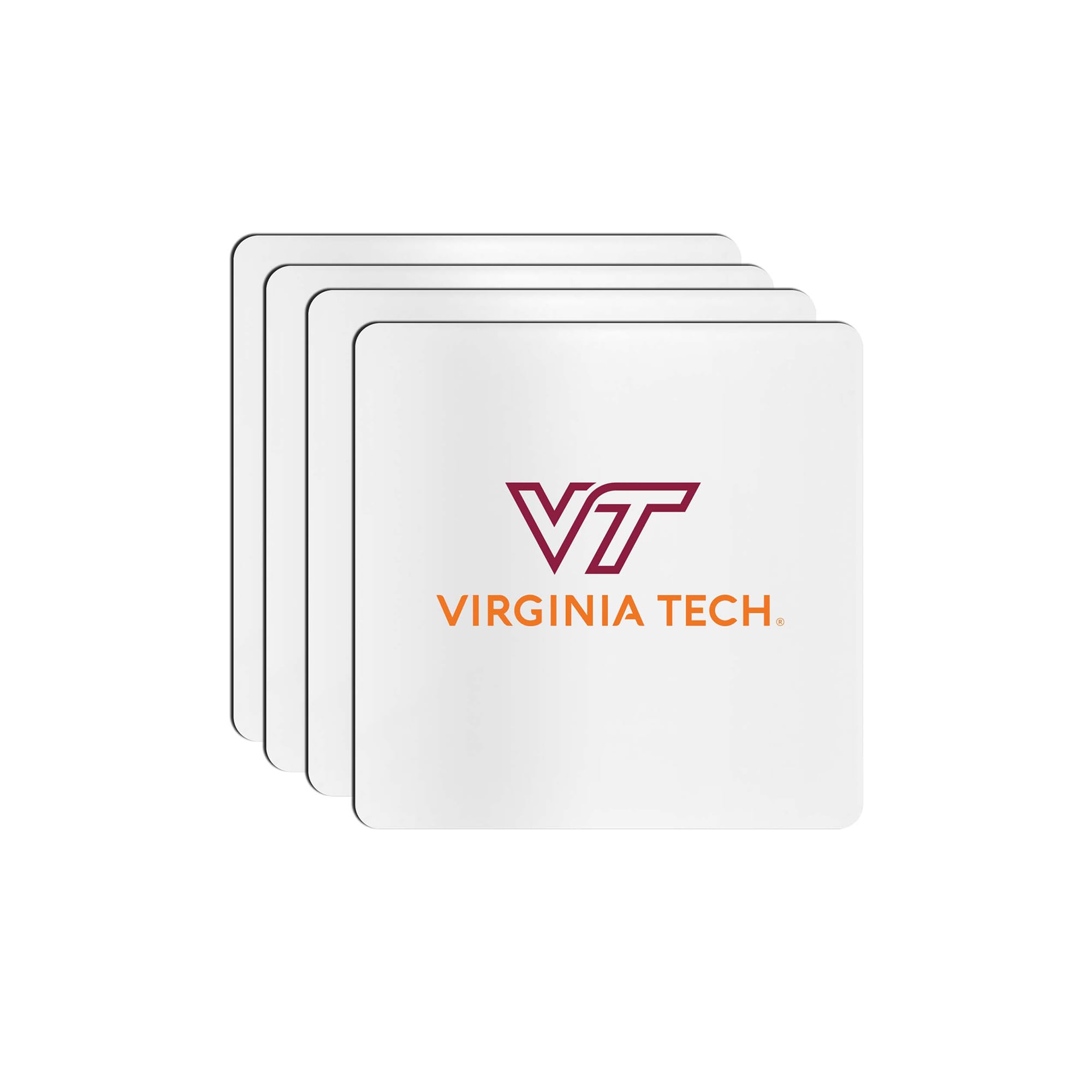 The Memory Company Virginia Tech Hokies Square Ceramic Coaster Set