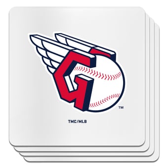 The Memory Company Cleveland Guardians Square Ceramic Coaster Set