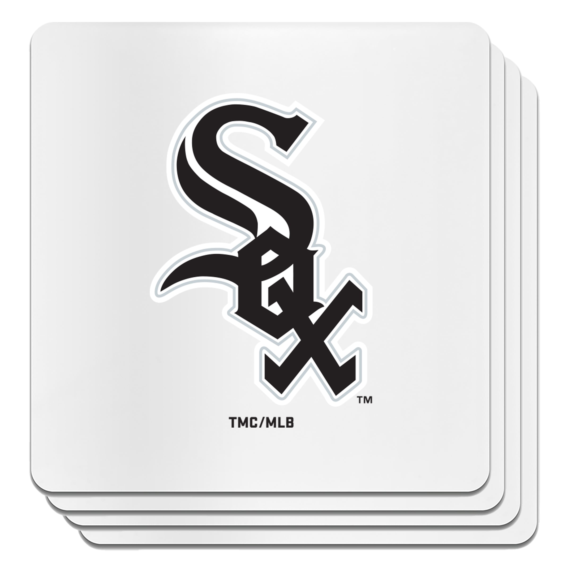 The Memory Company Chicago White Sox Square Ceramic Coaster Set