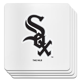 The Memory Company Chicago White Sox Square Ceramic Coaster Set