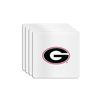 The Memory Company Georgia Bulldogs Square Ceramic Coaster Set