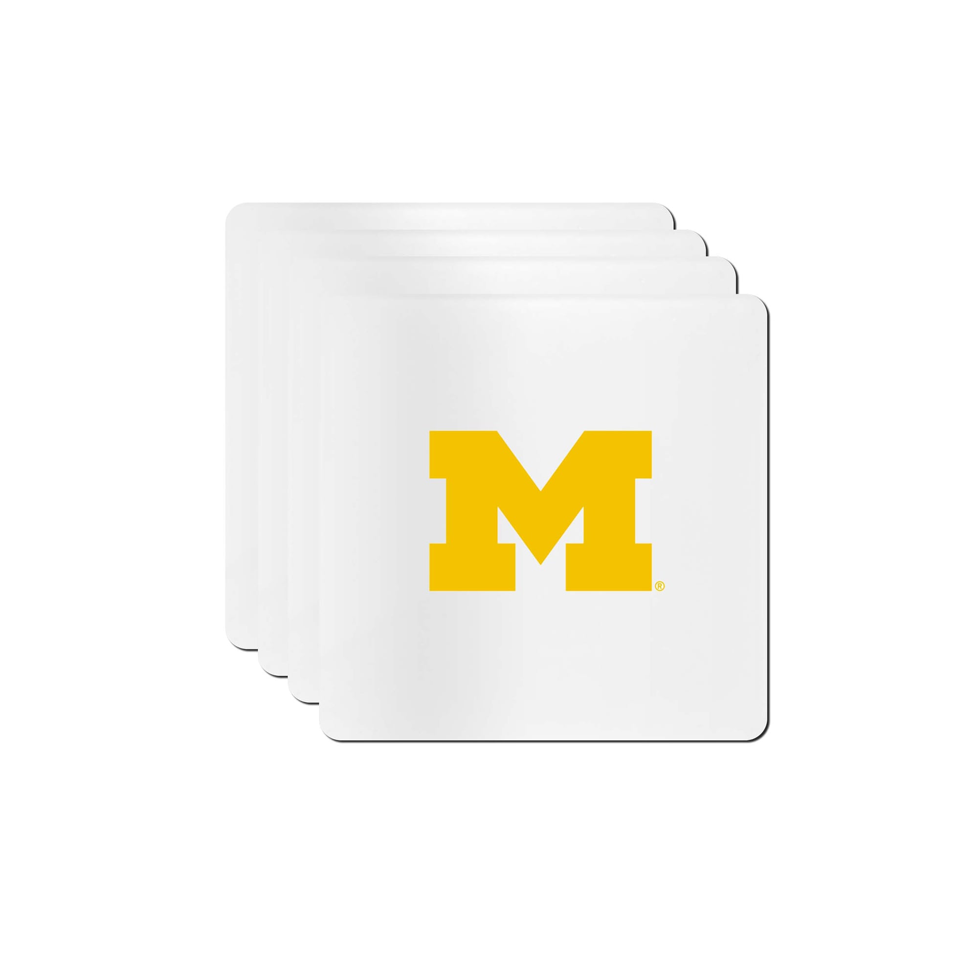 The Memory Company Michigan Wolverines Square Ceramic Coaster Set