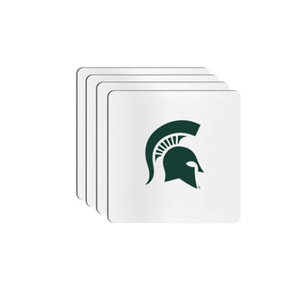 The Memory Company Michigan State Spartans Square Ceramic Coaster Set