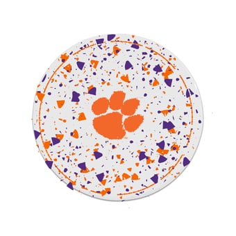 The Memory Company Clemson Tigers Circle Ceramic Coaster Set