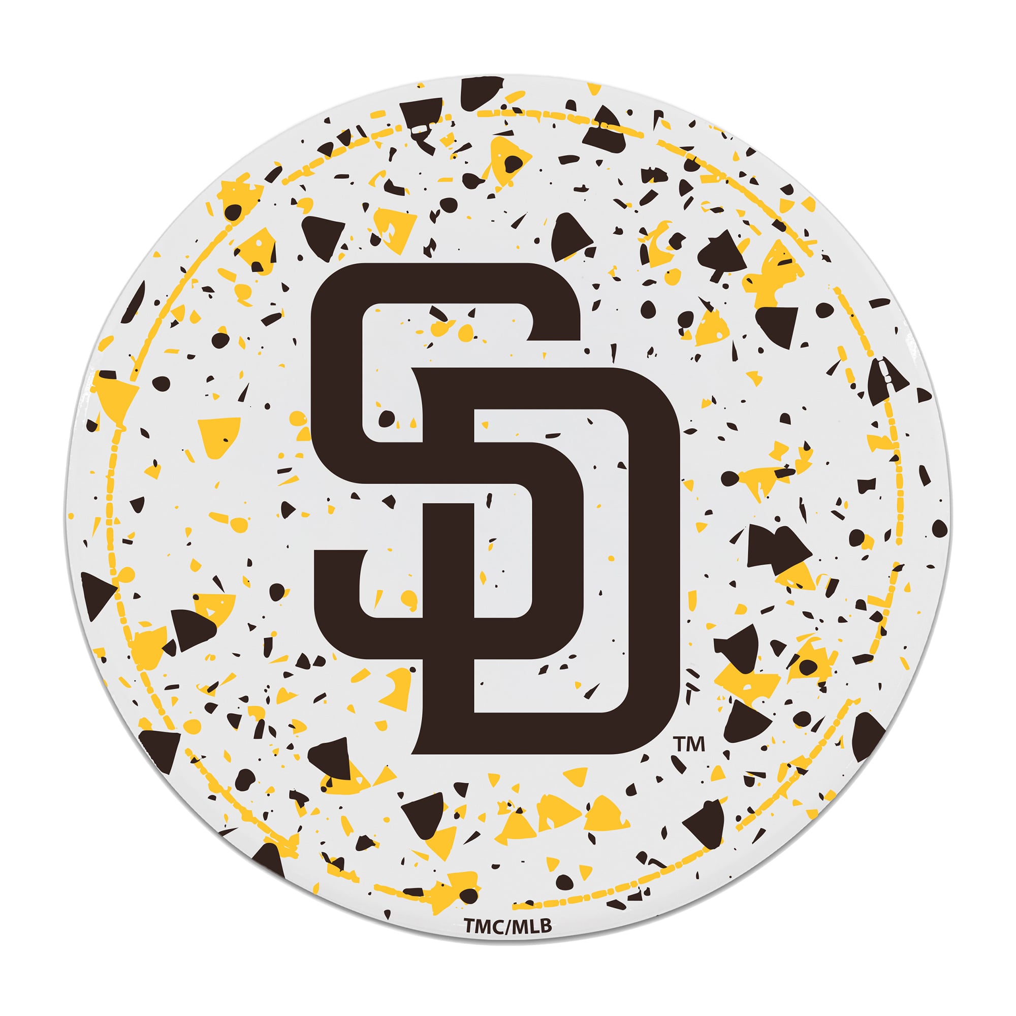 The Memory Company San Diego Padres Circle Ceramic Coaster Set