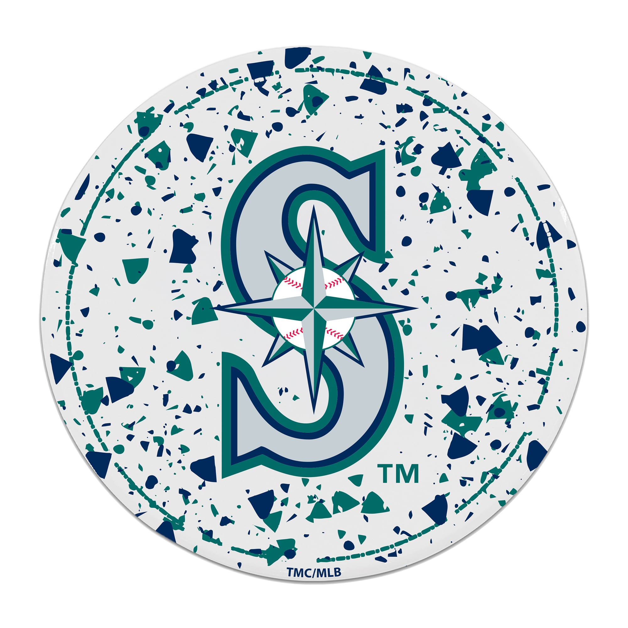 The Memory Company Seattle Mariners Circle Ceramic Coaster Set