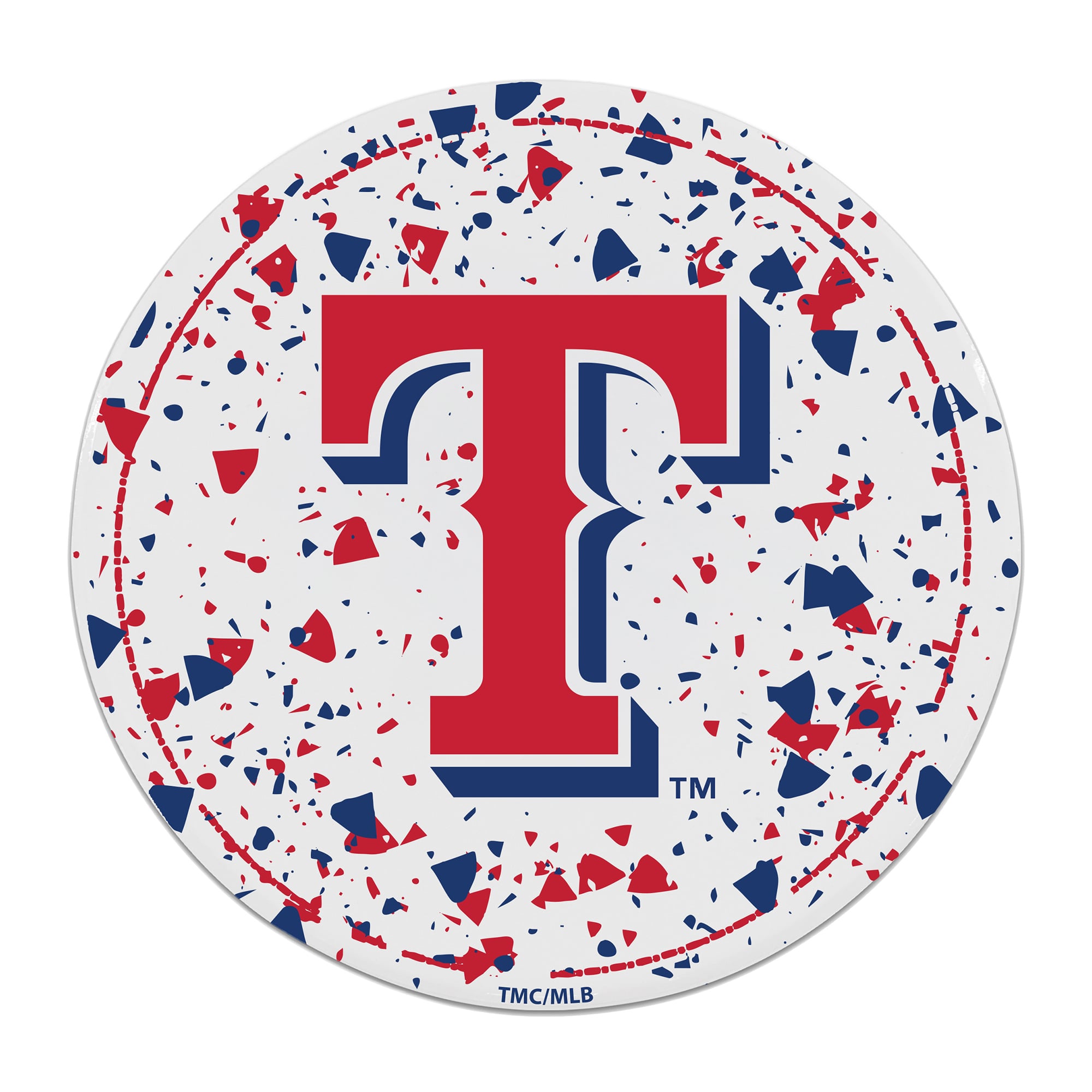 The Memory Company Texas Rangers Circle Ceramic Coaster Set