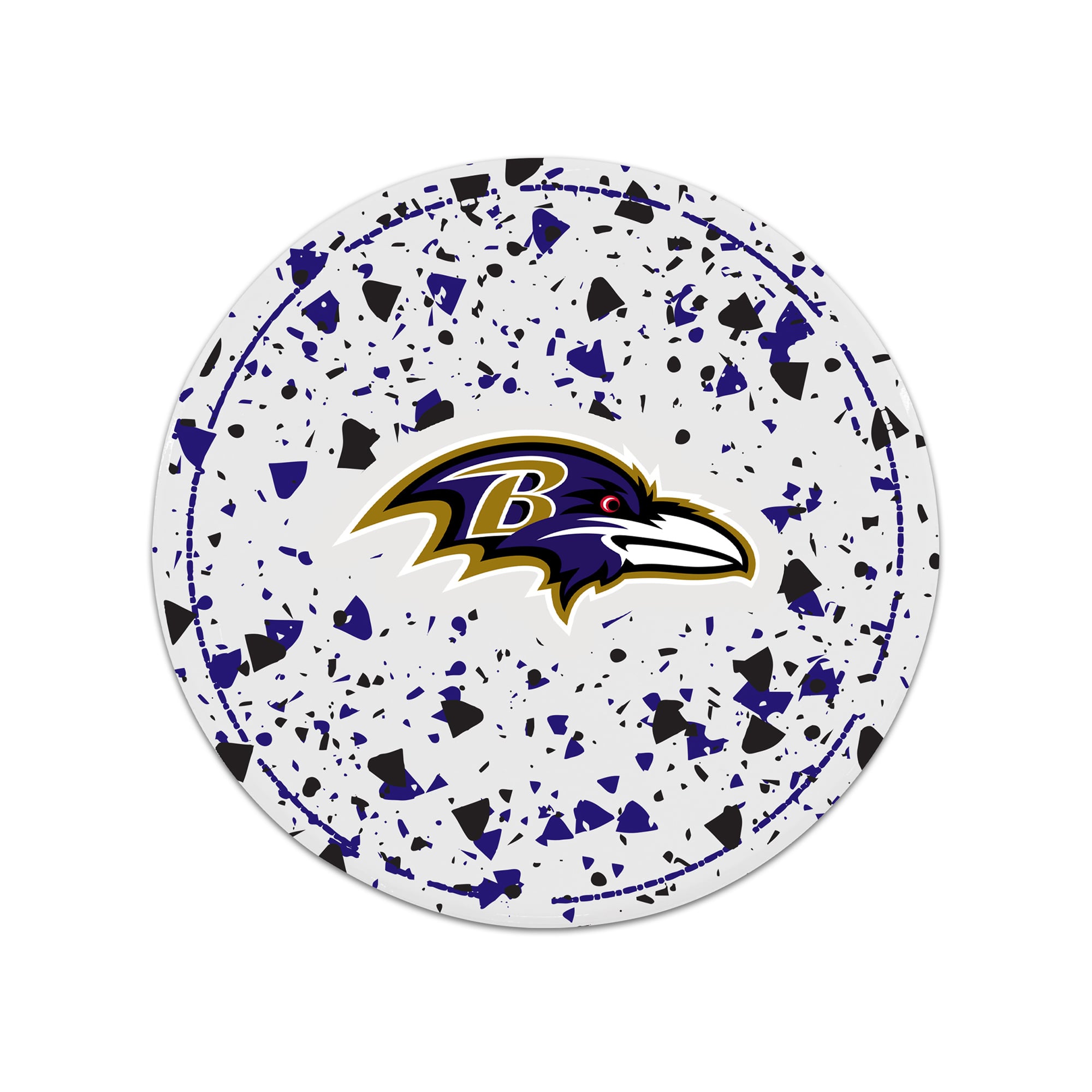 The Memory Company Baltimore Ravens Circle Ceramic Coaster Set